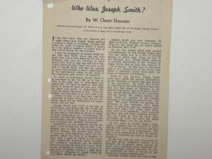 KSL Radio New Light on Old Problems #26 – “Who was Joseph Smith?” by W. Cleon Skousen January 18, 1953