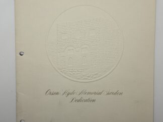 Orson Hyde Memorial Garden Dedication October 24, 1979