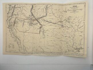 Overland routes to Utah map, 1855. FD Richards, Liverpool