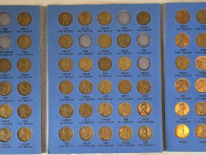 Lincoln Cent Collection Starting 1941, Number Two — Blue Book — Containing 81 Nickels (Only 9 Missing)