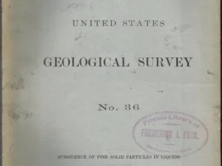 Bulletin of the United States Geological Survey No. 36 1886