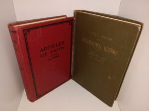 2 LDS Books: Articles of Faith / Outlines of Ecclesiastical History (See Details)