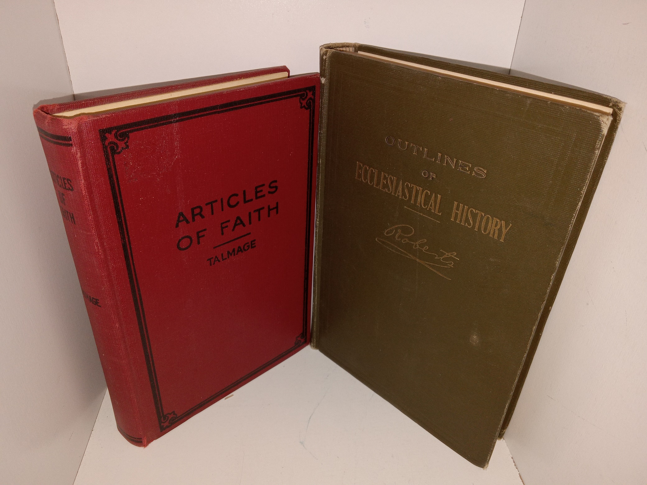 2 LDS Books: Articles of Faith / Outlines of Ecclesiastical History (See Details)