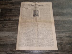 LDS Newspaper in German (Salt Lake City Beobachter: Jahrgang 40, Nummer 4, Salt lake City, Utah, Donnerstag, ben 22, Januar 1931)
