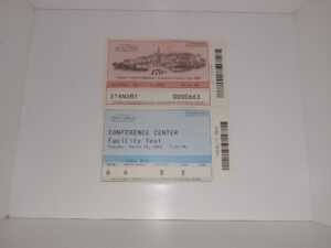 2 Conference Center Tickets for Events in the Year 2000
