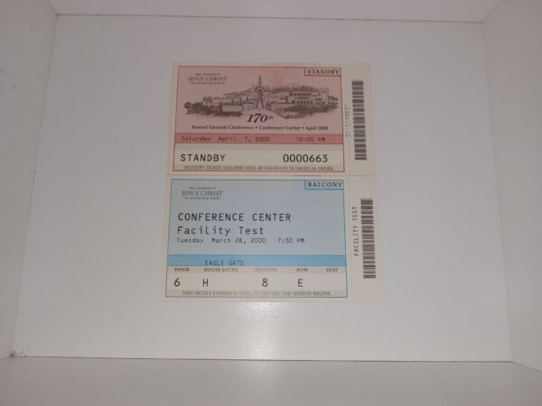 2 Conference Center Tickets for Events in the Year 2000