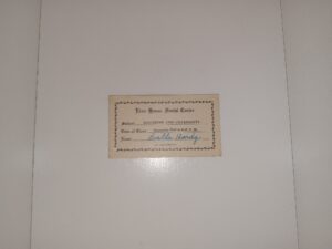 LDS Lion House Social Center Doctrine and Covenants Class Ticket (Unknown Date)