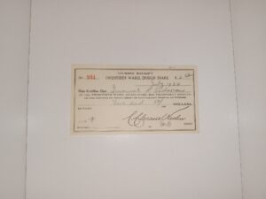 LDS 1934 Tithing Recipt