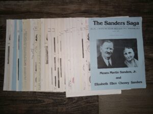 25 Issues of The Sanders Saga: A Bulletin from the Moses Martin Sanders Family Organization (Some Are Duplicates) (See Details)