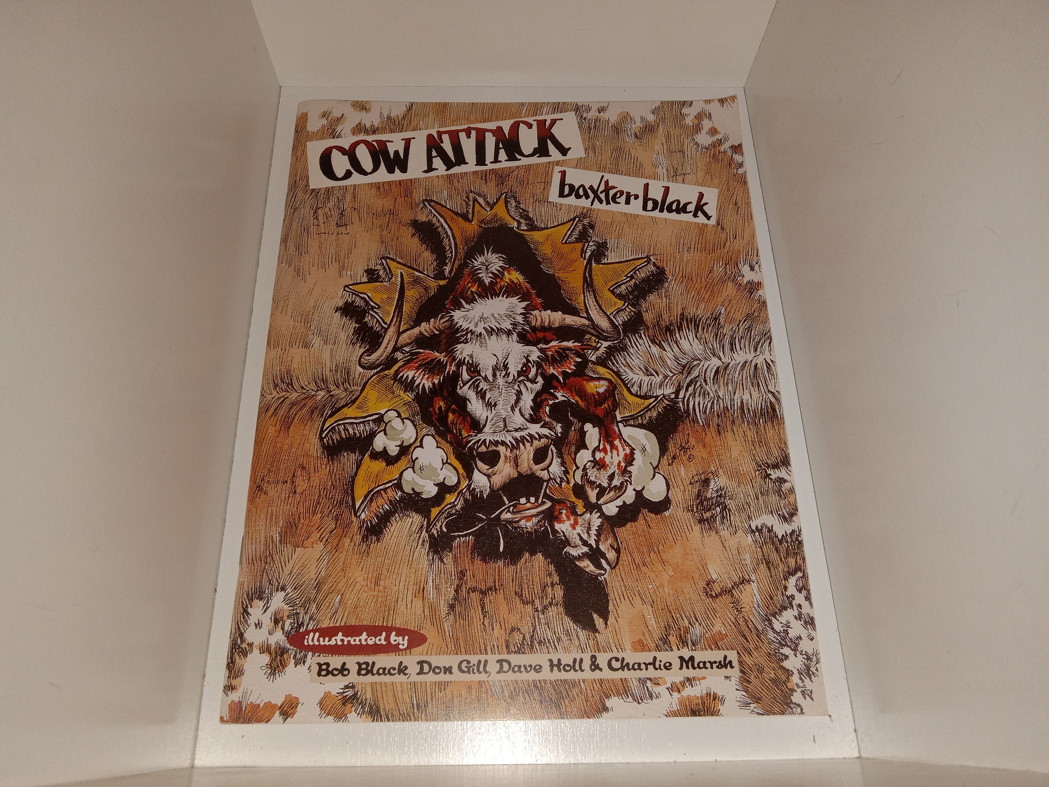 Cow Attack (Signed & Inscribed) (1996) ~ by Baxter Black