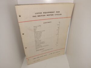 Lucas Equipment for 1962 British Motor Cycles (1962)