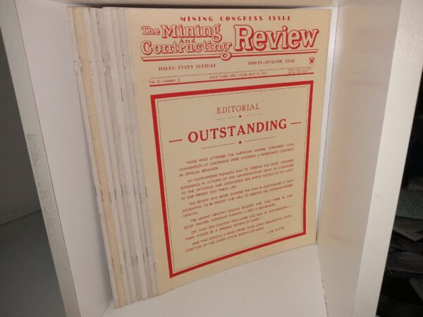 10 Issues of The Mining and Contracting Review from the Year 1935 (See Details)