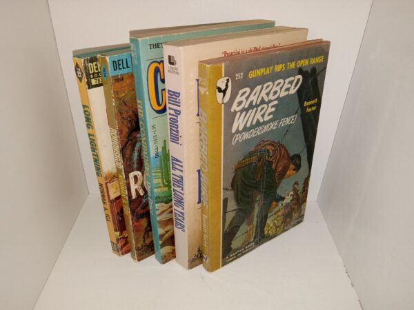 5 Western Novels: Barbed Wire (Powdersmoke Fence) / All the Long Years / The Compadres / Roughshod / Long Lightning (See Details)