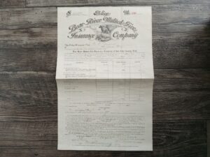 Bear River Mutual Fire Insurance Company Policy Contract for C. C. Jensen in Brigham City, Utah (Unknown Dating)
