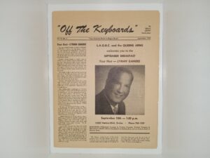 “Off the Keyboards”: “Your Personal Guide to Organ Music”: Vol. 4, No. 5, September, 1967 (Newsletter) (1967)