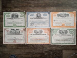 6 Old Stock Certificates (See Details)