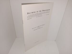 Doctrine of the Priesthood: Vol. 7, No. 8, August 1991: Analyzing the Different Orders of the Patriarchal Priesthood (1991)