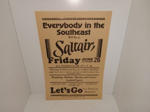 A Broadside Ad for Saltair