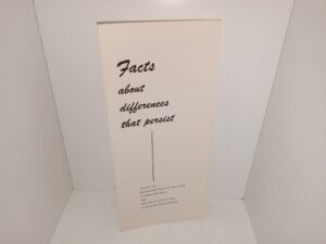 Facts about Differences that Persist (RLDS) (Pamphlet) (Unknown Publishing Date) ~ Unknown Author