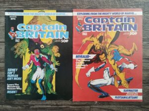 2 Issues of Marvel’s Captain Britain Comic Books: Nos 3, & 4 (1985)
