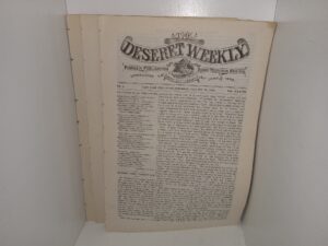 3 Issues of The Deseret Weekly from 1889
