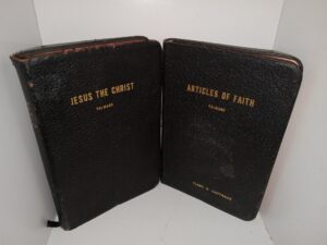 2 Leather Books by James E. Talmage: Jesus the Christ / Articles of Faith (See Details)