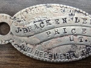 Unique Metal Item From J. Bracken Lee — “If Found Return to J. Bracken Lee, Price, Utah, And Receive Reward”