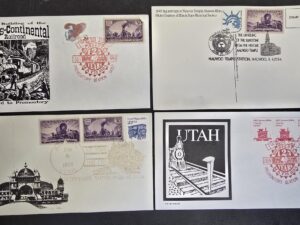 3 Old Utah Envelopes with Stamps and 1 From Nauvoo