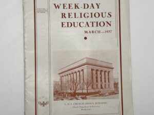 Week-Day Religious Education: March, 1937, Vol. 1, No. 1