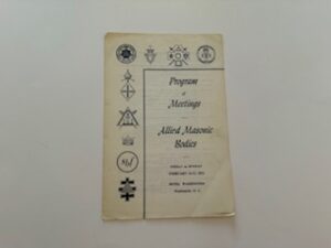 1974- Program of Meetings- Allied Masonic Bodies