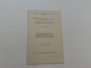 1927- Technical Publication No. 9: Ore Concentration Practice of the Consolidated Mining & Smelting Co. of Canada – R. W. Diamond