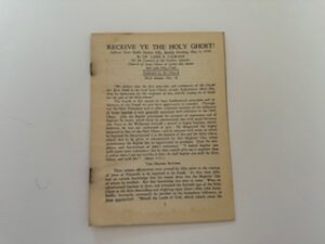 1930- Receive Ye The Holy Ghost!- James E. Talmage- May 4, 1930