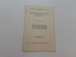 1927- Technical Publication No. 41: Gas Sorption in Flotation- A.S. Adams