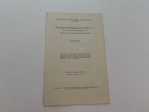 1927- Technical Publication No. 10- A.W. Hahn