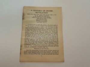 1930-A Century of Divine Revelation- Dr. James Talmage- April 6, 1930