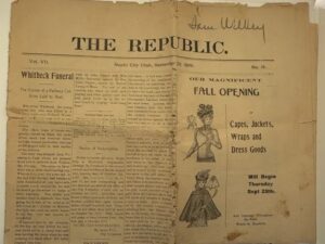 The Republic Newspaper Vol VII No 15 September 23, 1899 (Nephi City, Utah)