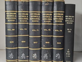 1915-1920 — 6 Volume Set — New England & Genealogical Register — Volumes 69 thru 74
