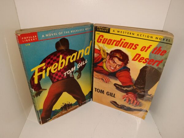 2 Western Novels by Tom Gill: Firebrand / Guardians of the Desert (See Details)