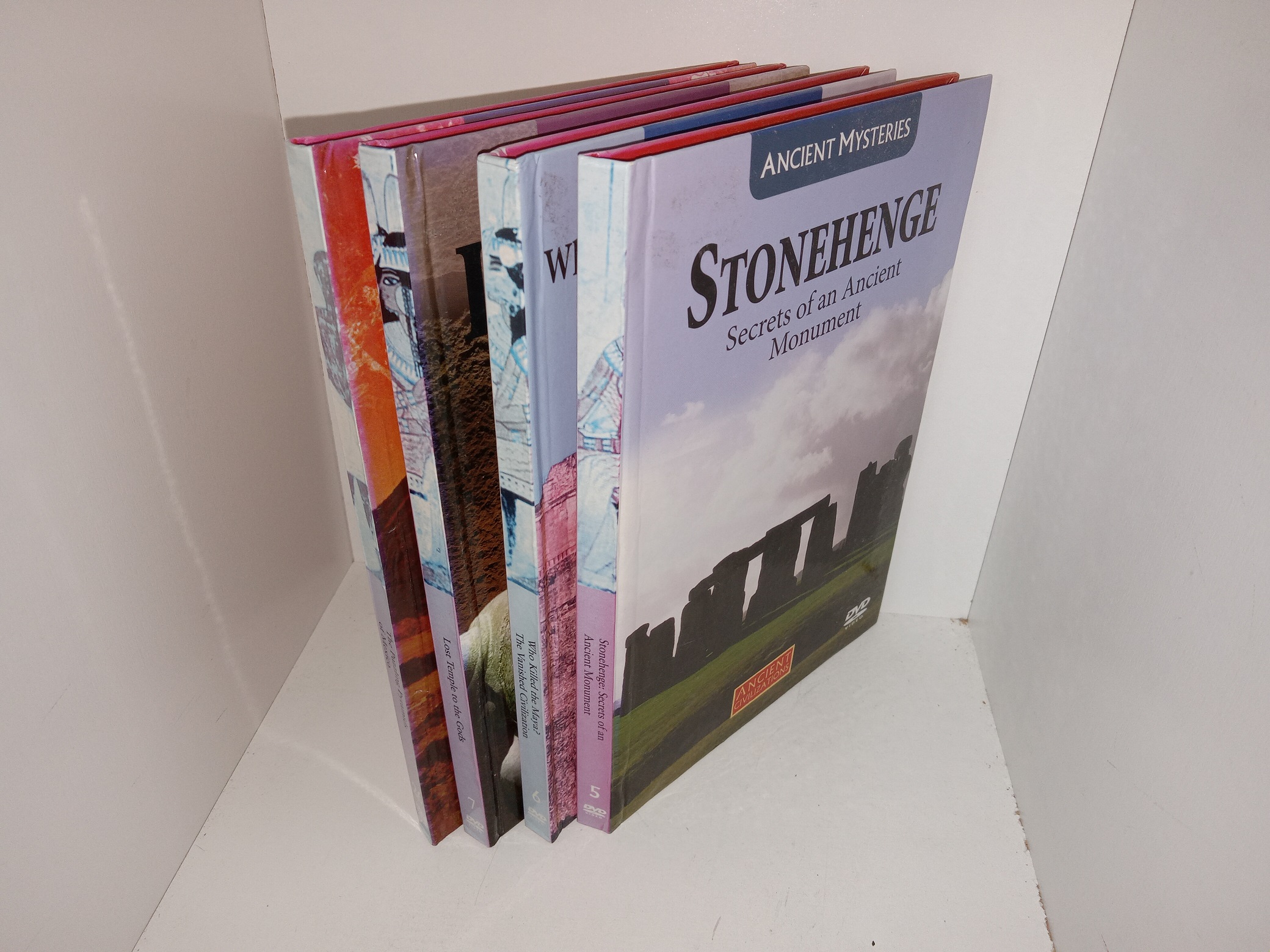 4 Ancient Mysteries DVDs: #5: Stonehenge: Secrets of an Ancient Monument/#6: Who Killed the Maya?: The Vanished Civilization/#7: Lost Temple to the Gods/#26: The Puzzling Pyramids of Mexico (See Details)