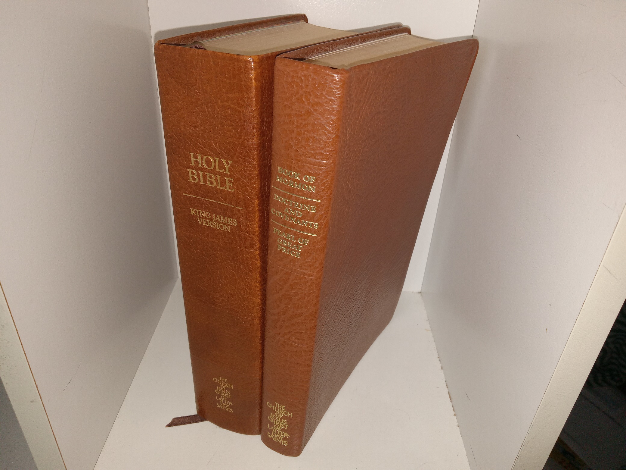 LDS Brown Vinyl Holy Bible: King James Edition and Triple Combination (1979, 1981)
