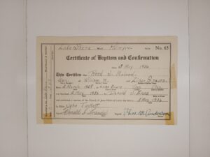 Mormon Certificate of Baptism and Confirmation Given to Reed J. Maland (1936)
