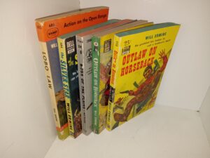 5 Western Novels by Will Ermine (Including 1 Duplicate): Lobo law / The Silver Star / Boss of the Plains / (2x) Outlaw on Horseback (See Details)