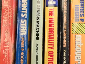 6 Paperback Bundle — James P. Hogan — Entoverse / Gentle Giants of Ganymede / Immortality Option / Genesis Machine / Giant’s Star / Code of the Life Maker