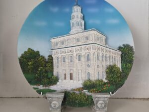 Unique Nauvoo Temple Plate — With Stand