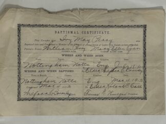 Baptismal Certificate of Ivy May Penny – 1913