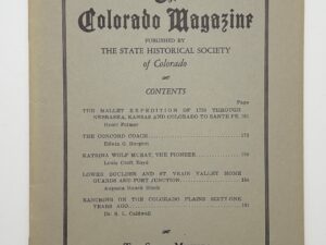 The Colorado magazine Vol XVI No. 5 September, 1939