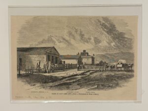 Harper’s Weekly drawing of a Scene in Salt Lake City December 4, 1858