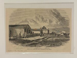 Harper’s Weekly drawing of a Scene in Salt Lake City December 4, 1858