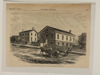 Harper’s Weekly drawing the Social Hall in Salt Lake City December 4, 1858