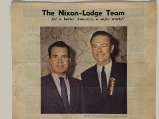Nixon/Lodge 1960 Campaign flyer